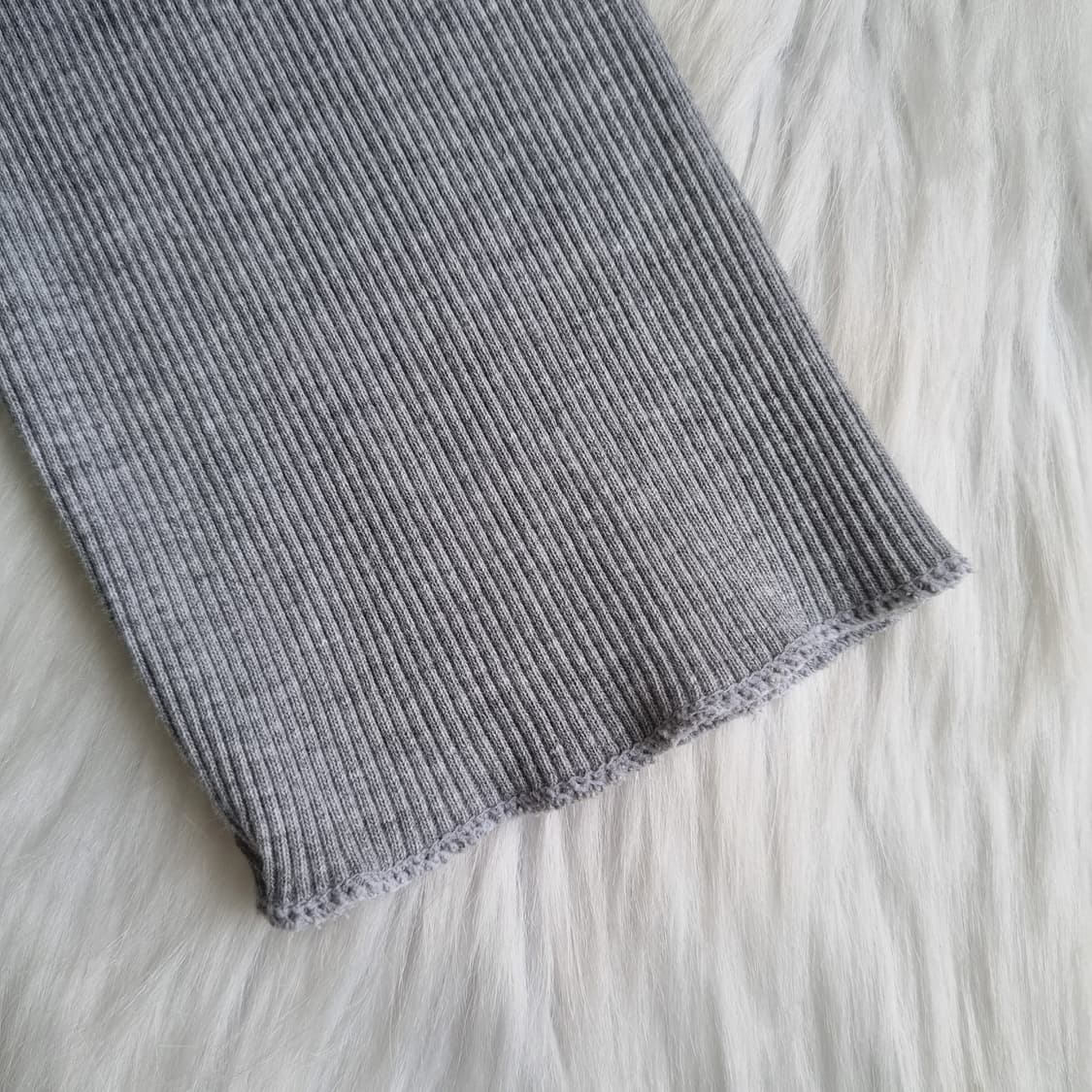 DKNY 클래식 잔골지 내츄럴 커팅 스티치 티셔츠 1967 상품이미지5