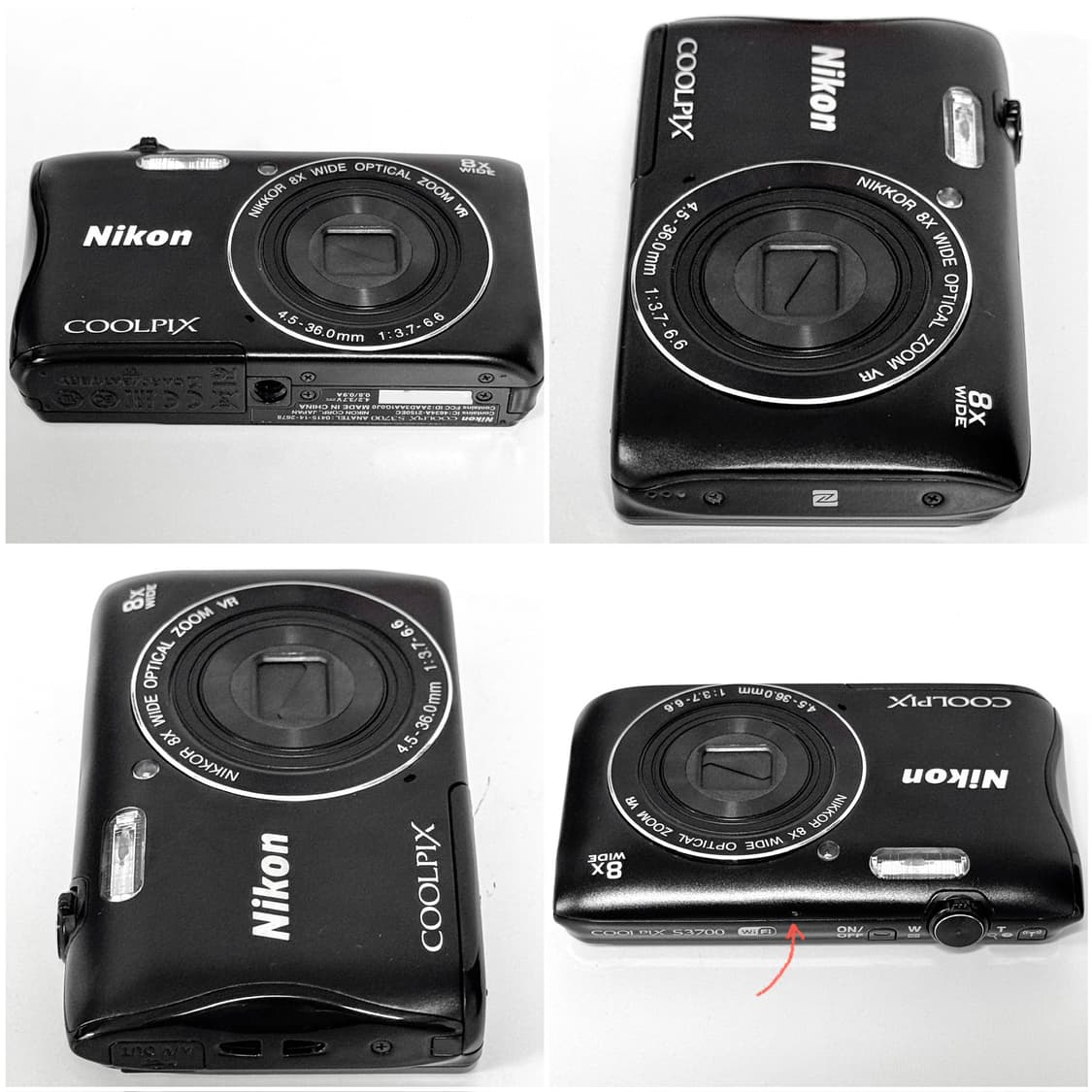 니콘 쿨픽스 S3700 (A300) 블랙 빈티지디카 상품이미지5