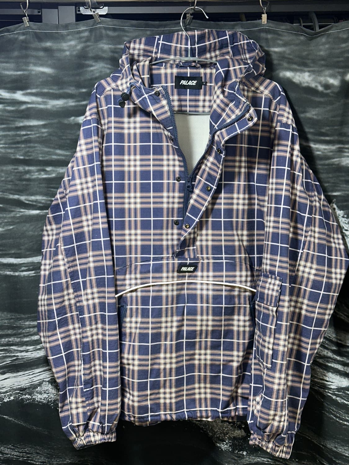 팔라스 22FW 체크 디플렉터 바람막이 아노락 L사이즈 상품이미지3