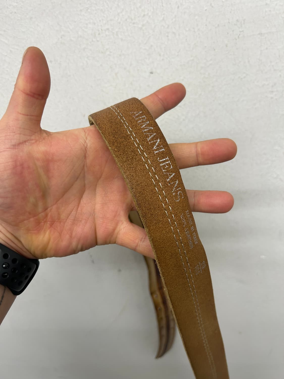 빈티지 아르마니 레더 벨트 상품이미지4