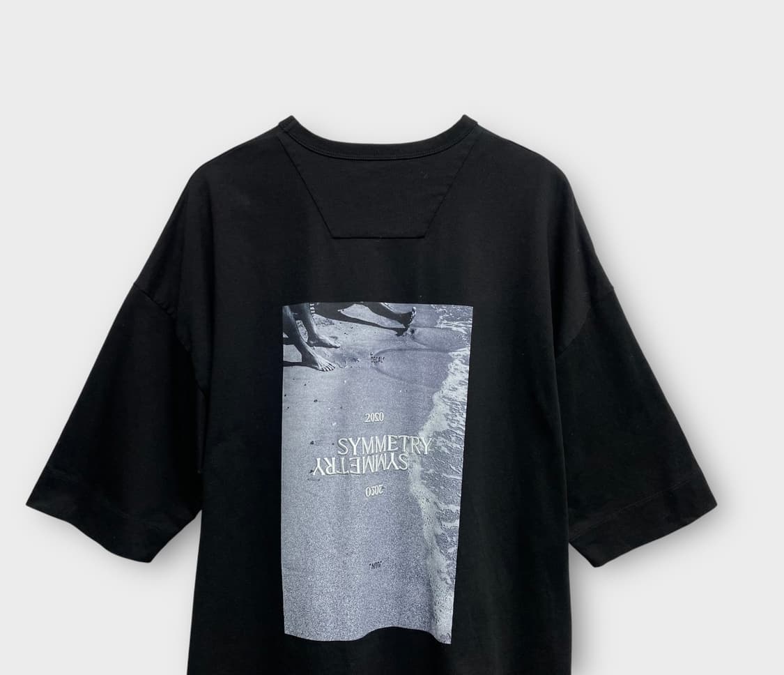 JUUNJ 준지 블랙 시메트리 오버핏 티셔츠 M-XL  상품이미지2