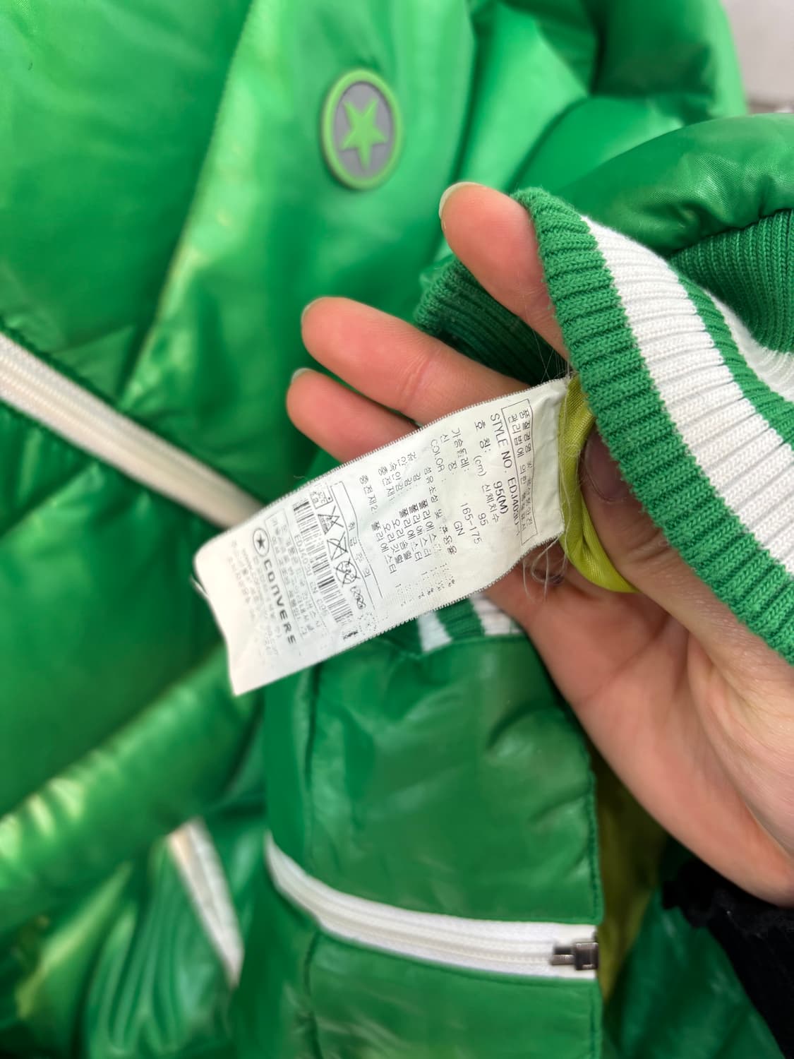 컨버스 별 스타 초록 풀오버 패딩 상품이미지10