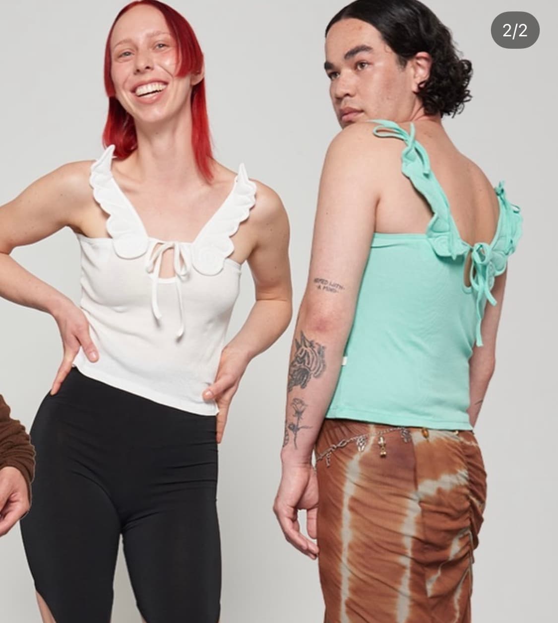 뉴진스 하니 maroske peech angel camisole mint 상품이미지3