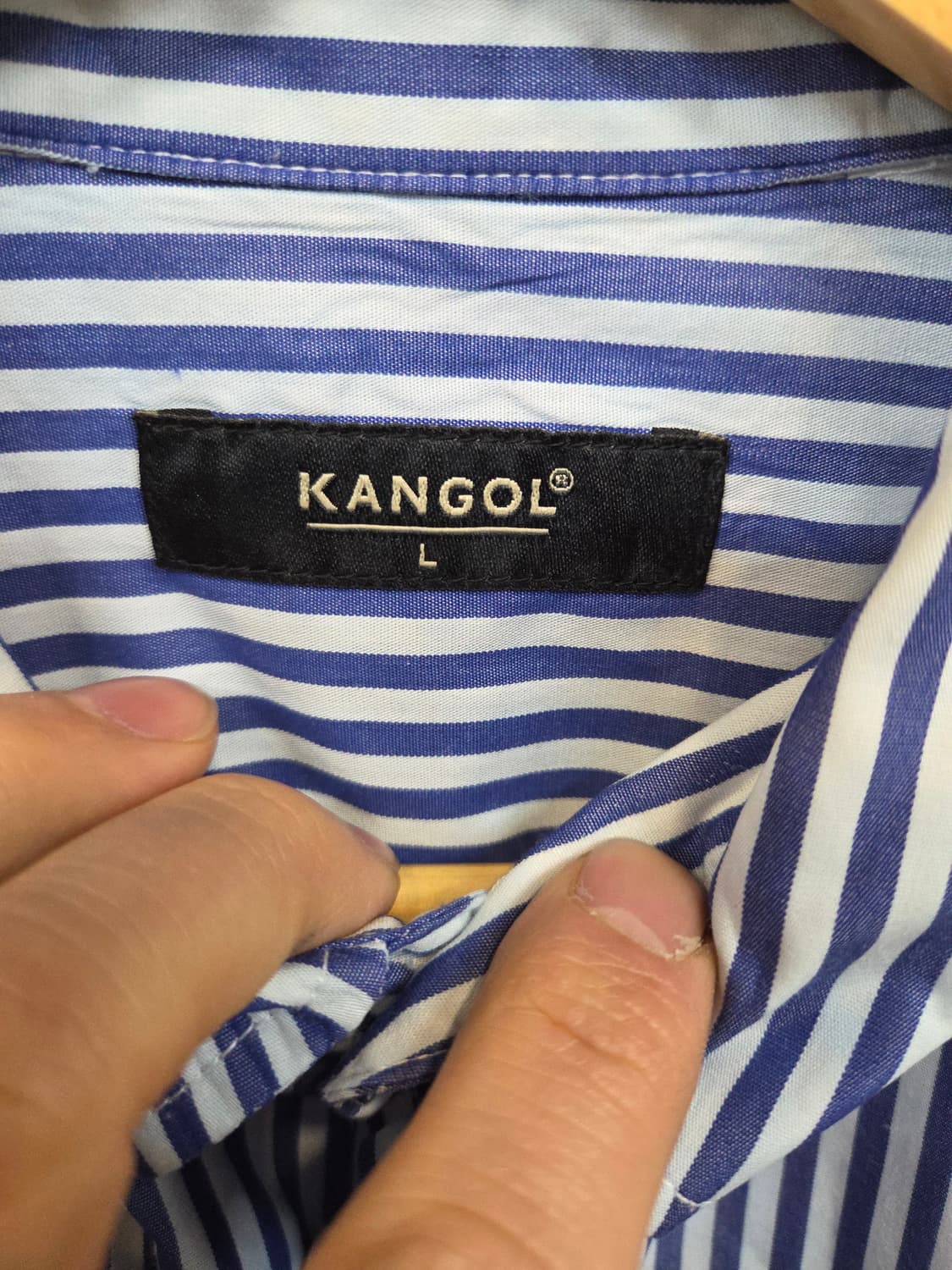 캉골 스트라이프 셔츠긴팔 L 상품이미지4