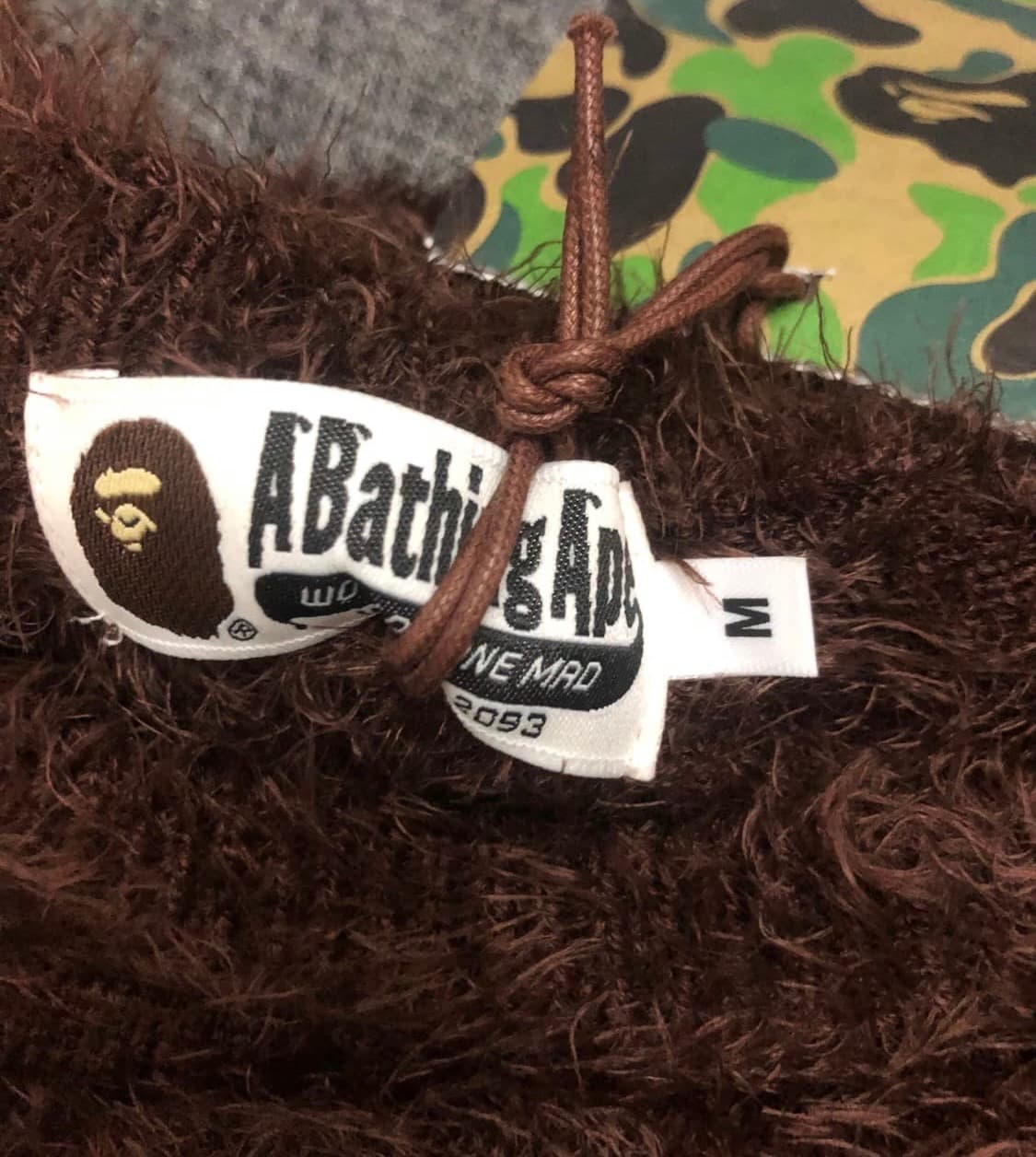 정품) 베이프 헤어리 니트 M 상품이미지3