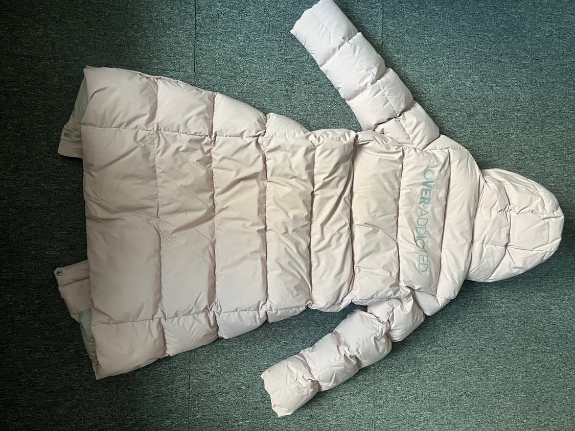 구스 롱 패딩 연핑크 상품이미지7