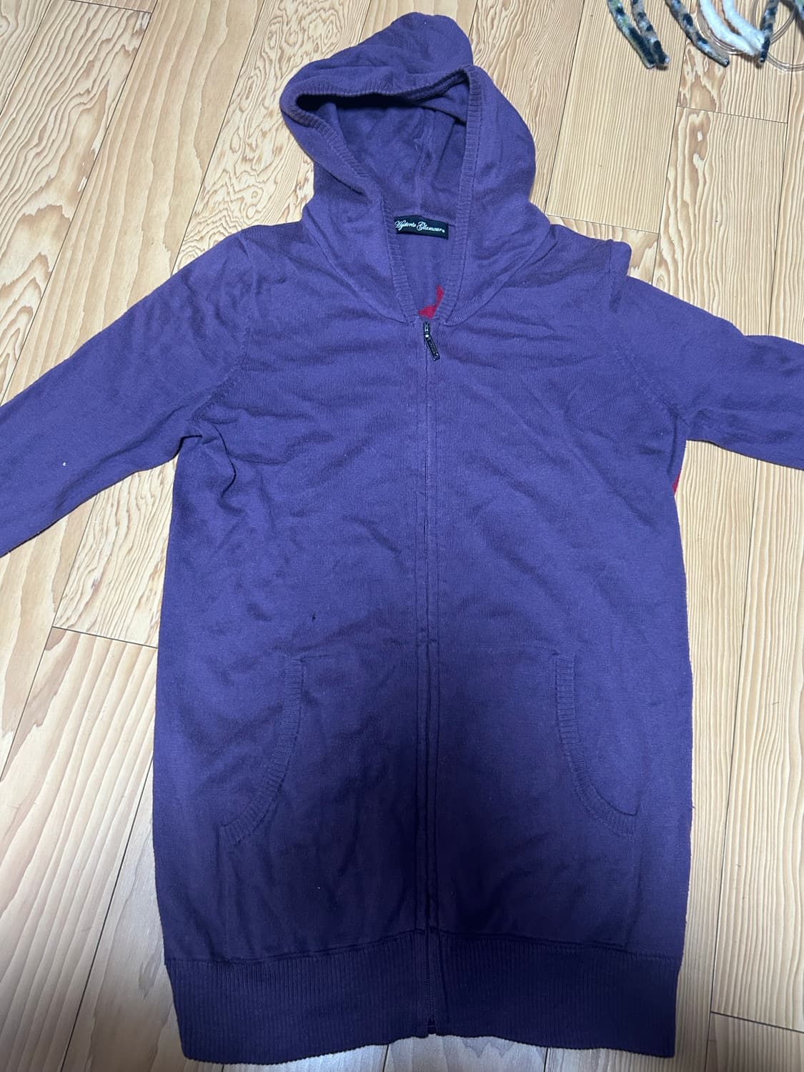 히스테릭글래머 걸 프린팅 얇은 니트 후집 상품이미지2