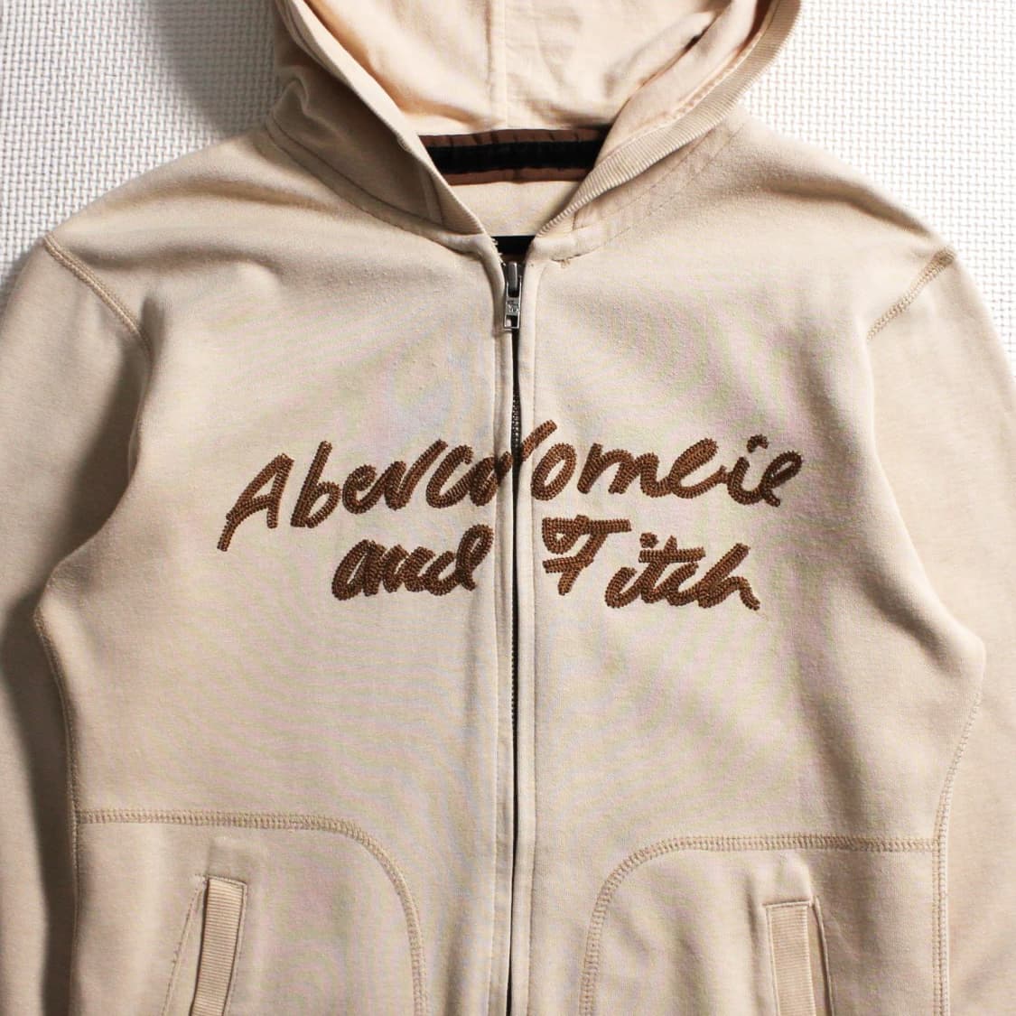 Abercrombie 아베크롬비 크림 아이보리 후드집업 상품이미지3