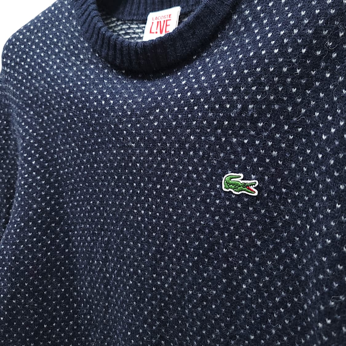 [105/5] 라코스테 네이비 토트 울&폴리 니트 상품이미지5
