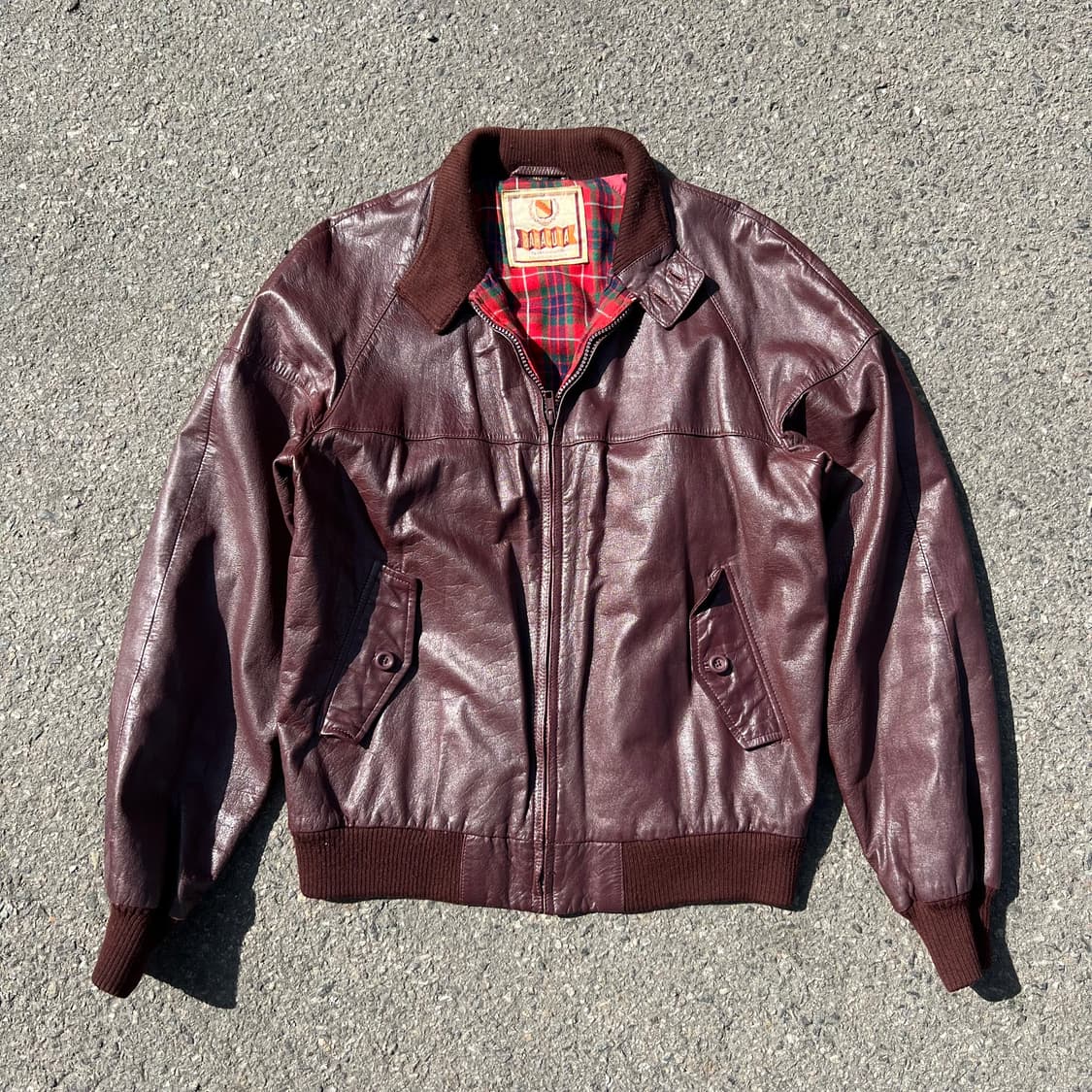 80‘s 바라쿠타 by Van Heusen 레더 G9 해링턴 자켓 상품이미지1