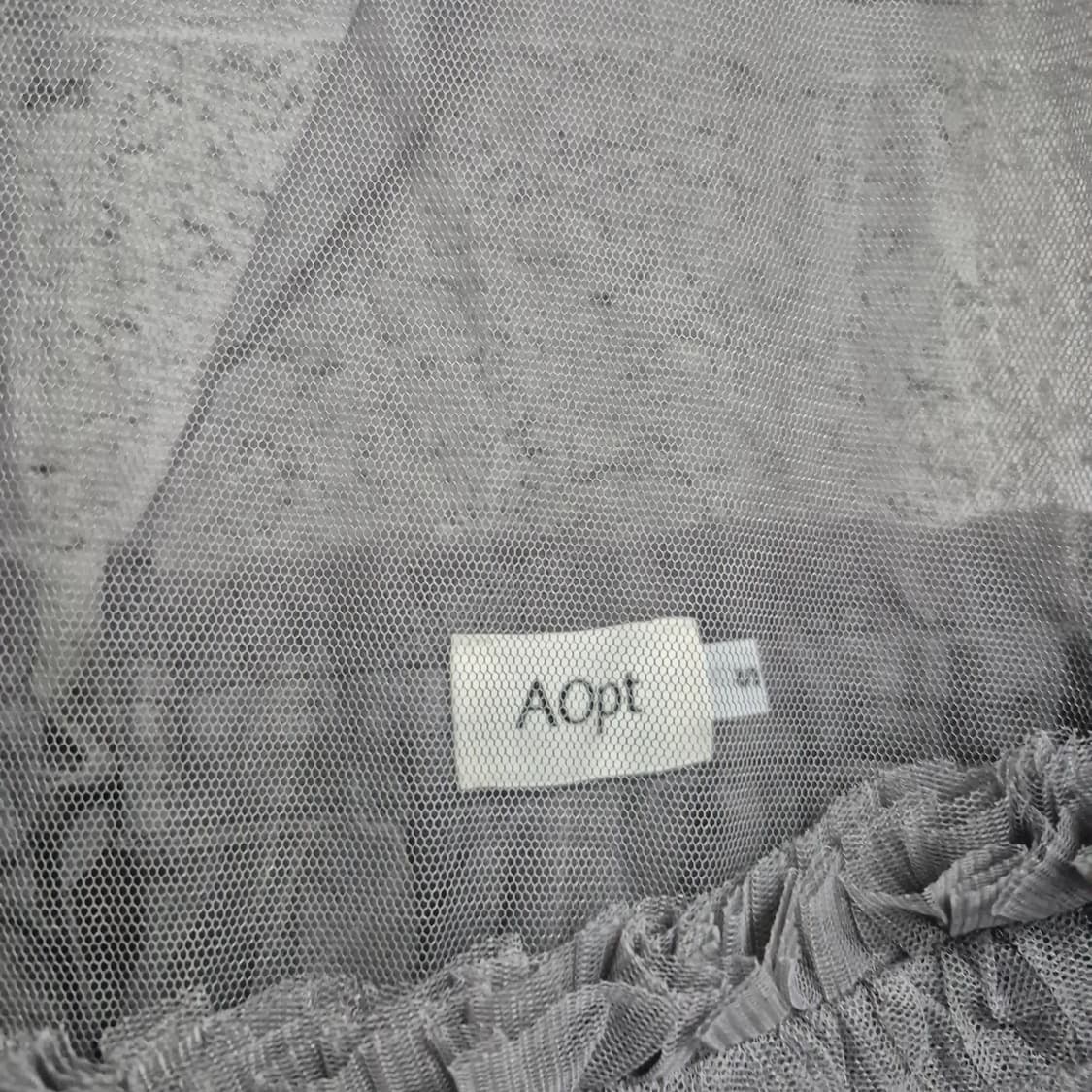 아옵트 AOPT쉬어 프릴 레이어드 원피스 그레이 상품이미지7