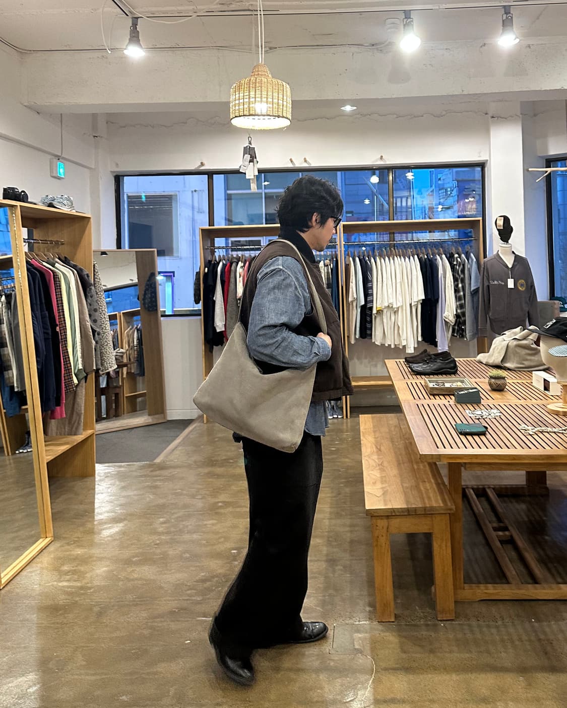 헨더스킴 소가죽 스웨이드 2way 숄더 상품이미지2