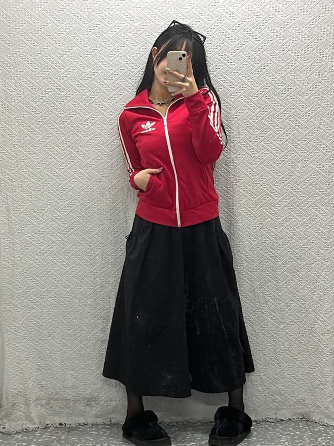 아디다스 00's Y2K 트랙탑 져지 다크핑크 집업 95 C06661 상품이미지2