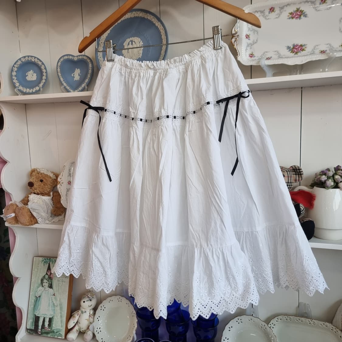 화이트 레이스 스커트/페티 상품이미지6