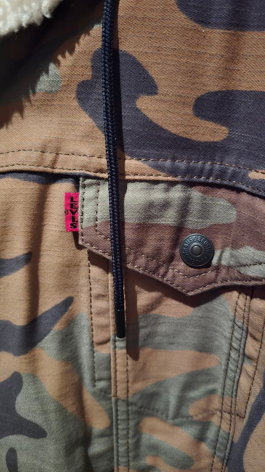 리바이스 프리미엄 카모 후드 양털 자켓 S 상품이미지3