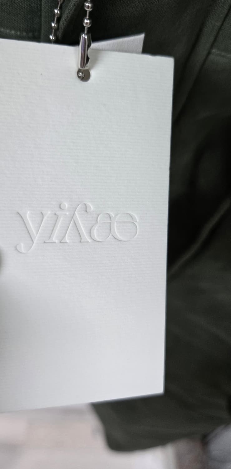 새상품)YIYAE 몰스킨 롱 코트 카키 M 상품이미지4