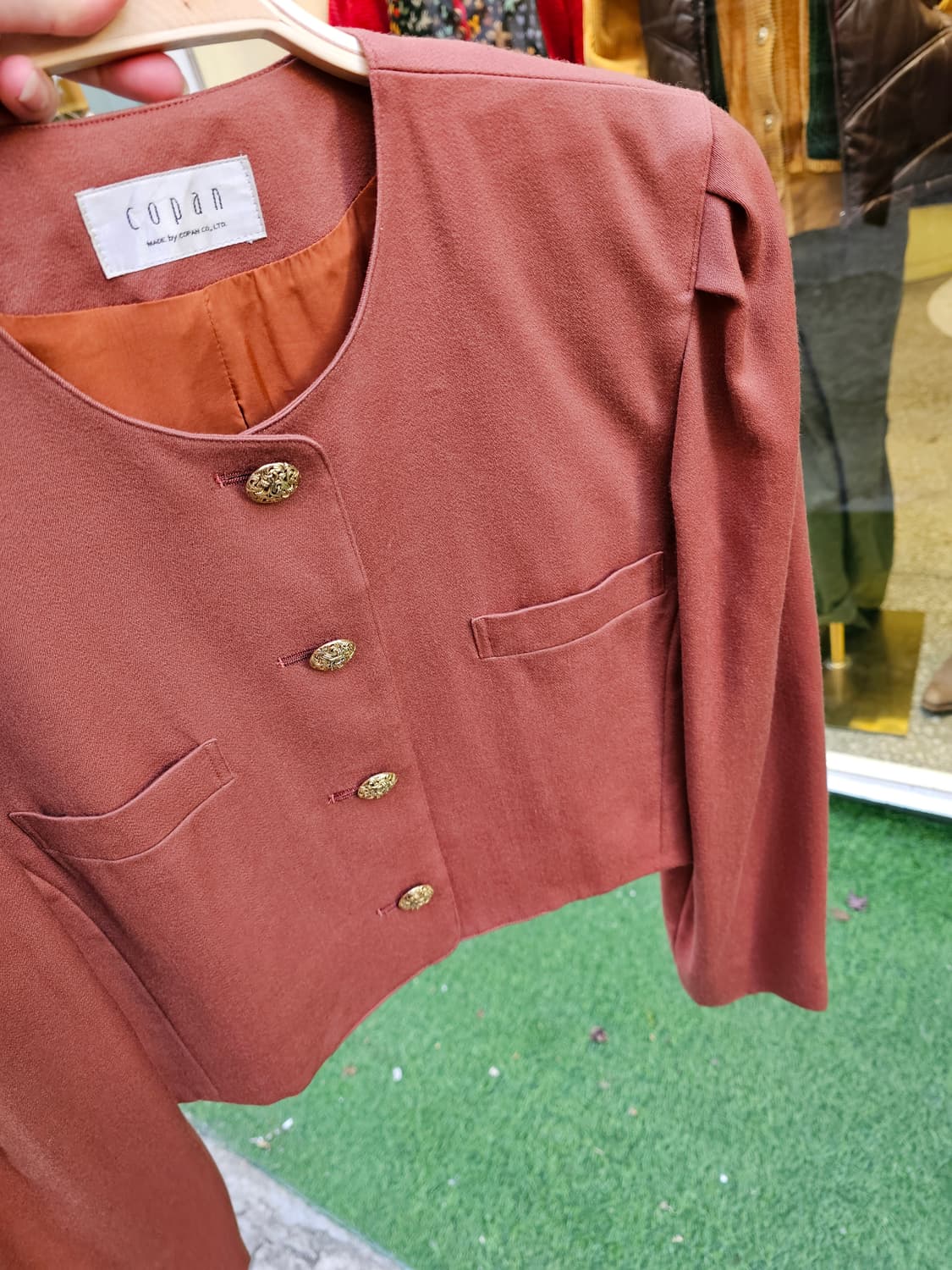 오렌지브라운 빈티지 골드버튼 숏자켓 상품이미지8