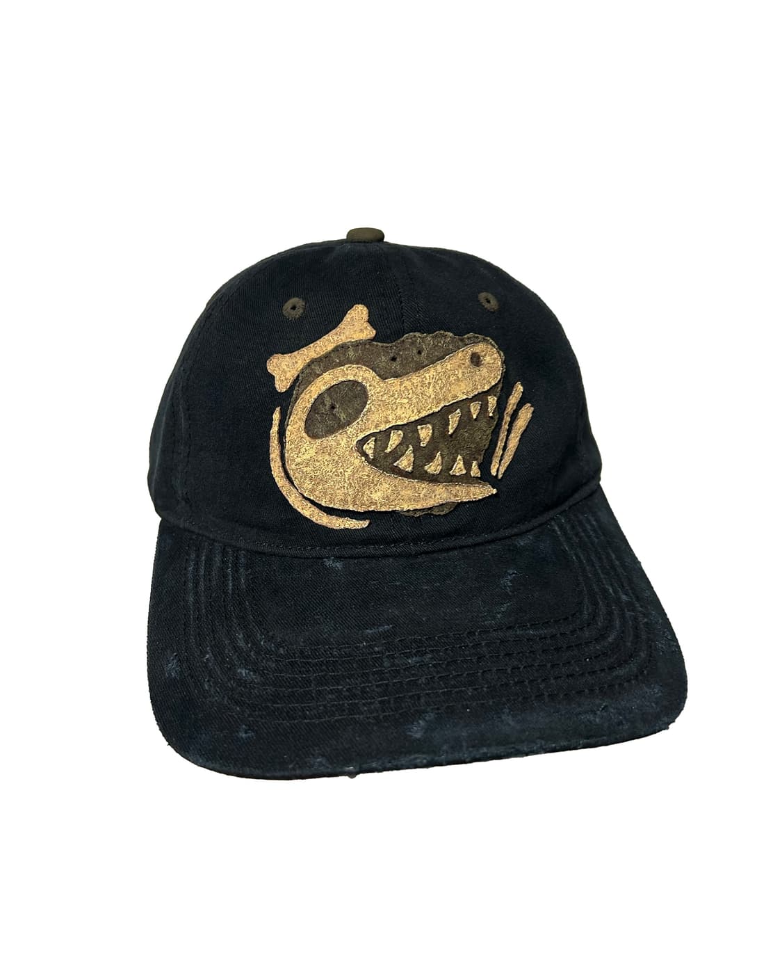 빈티지 워싱 스컬 패치 볼캡 모자 핸드메이드 제작 상품이미지3