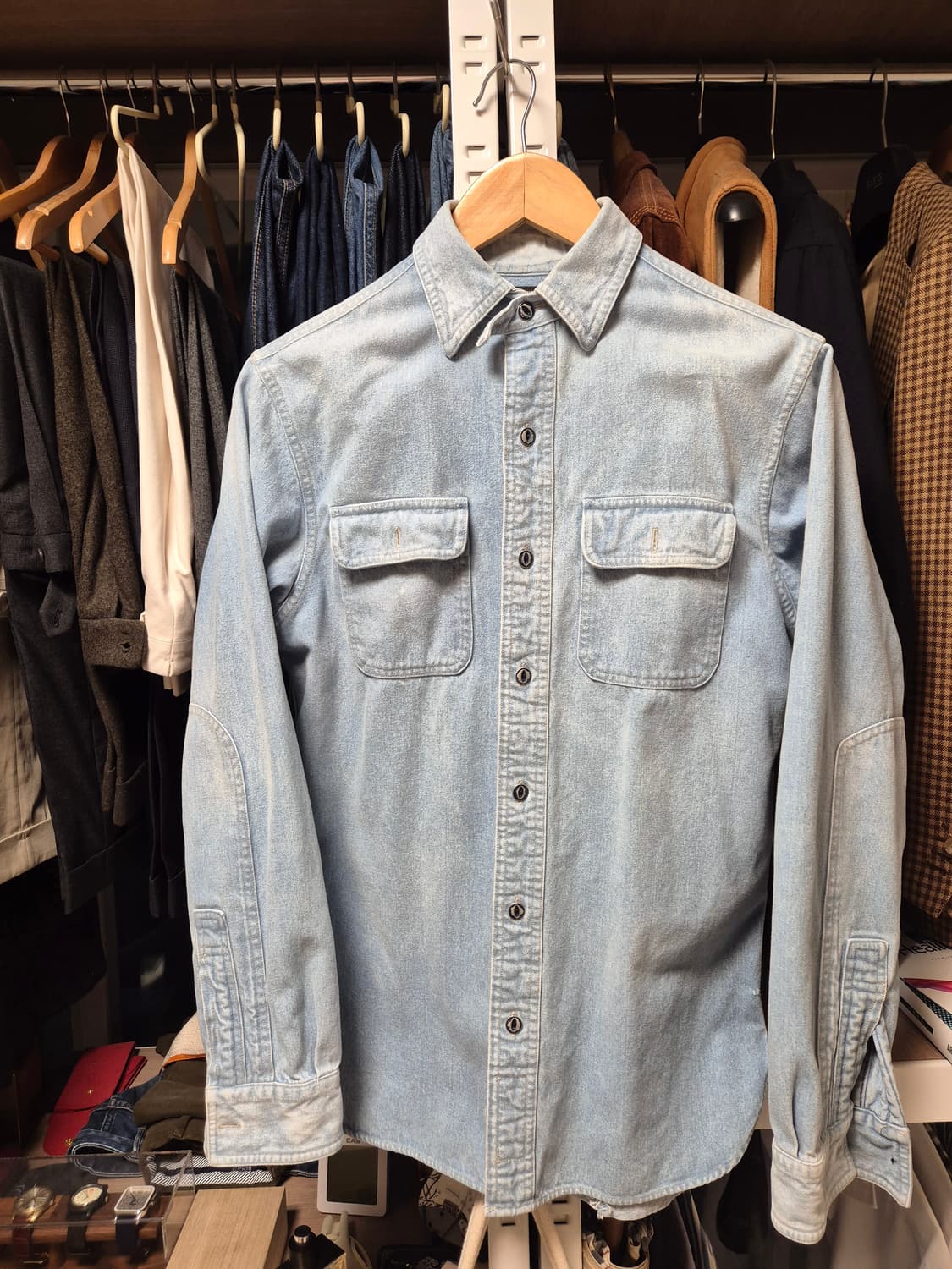 rrl 더블알엘 연청 데님 셔츠 상품이미지1