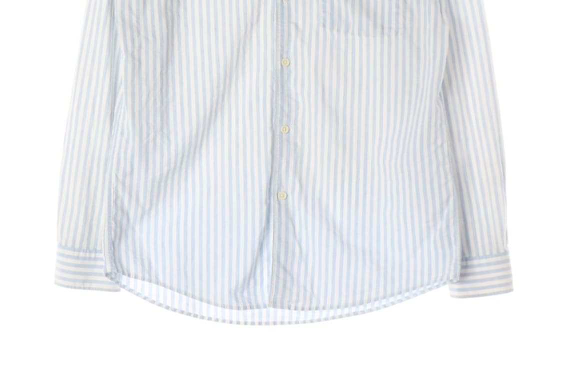 ZARA 레귤러핏 라이트블루 스트라이프 셔츠 M 상품이미지4
