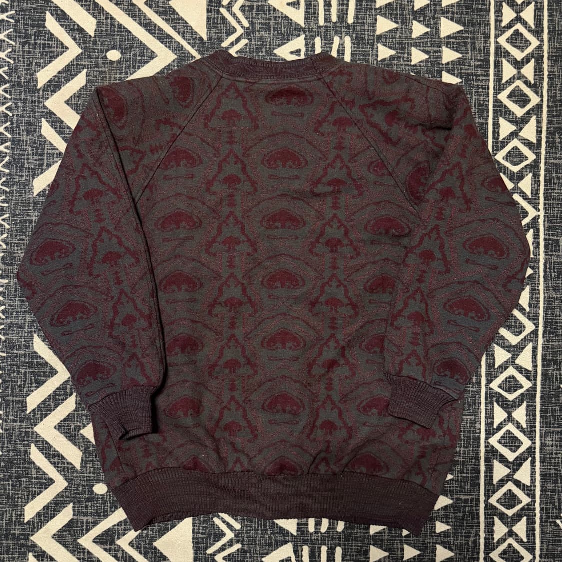 일본 빈티지 패턴 울 가디건 자켓 상품이미지3