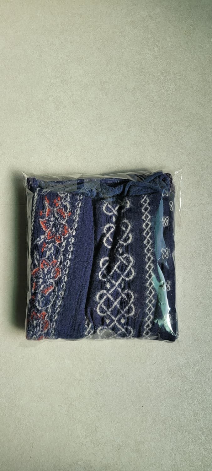 캐피탈 펠티드 울 반다나 패치워크 머플러 네이비 상품이미지7