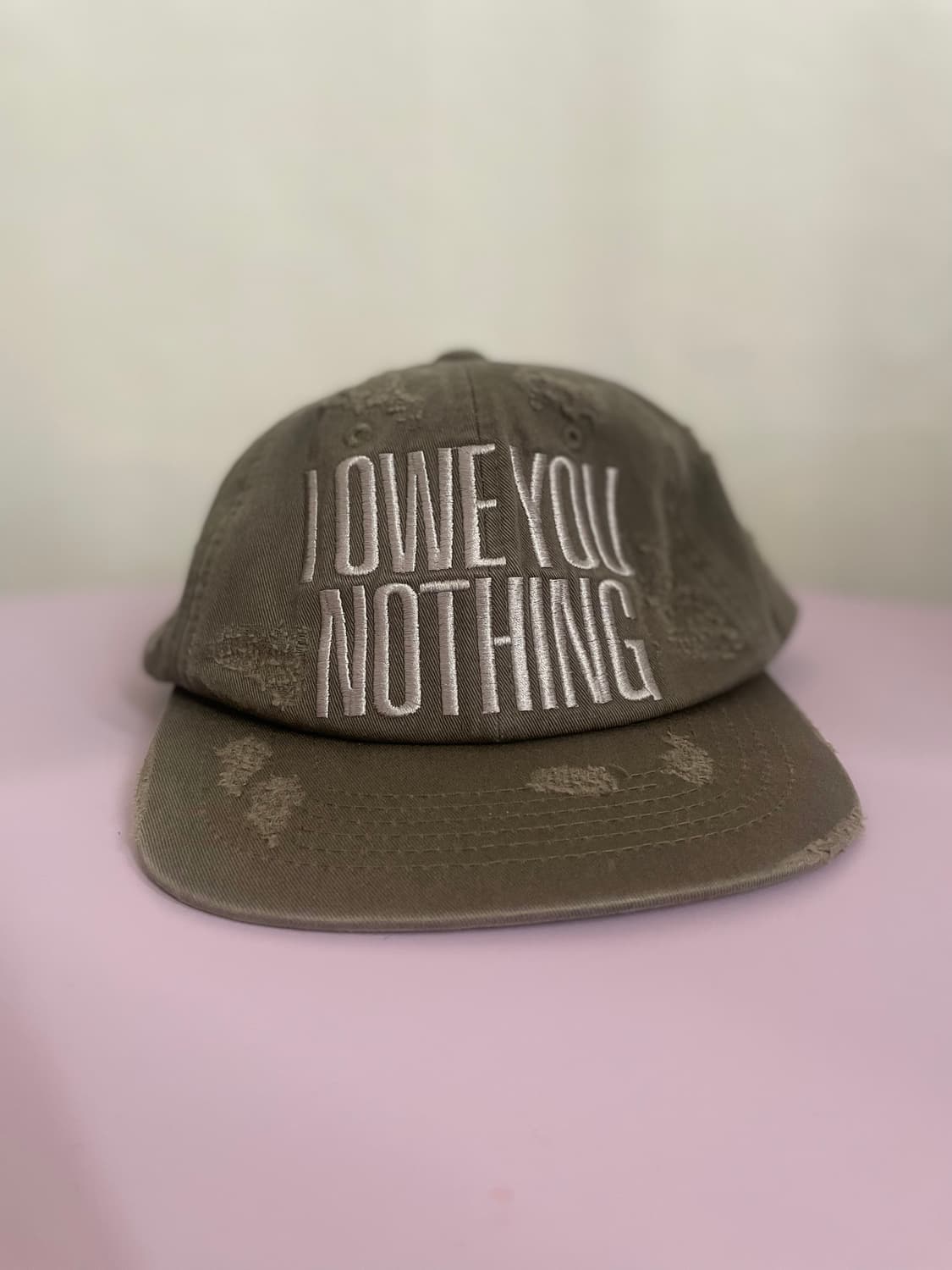 파르티멘토우먼 텍스트 데미지 볼캡 상품이미지2