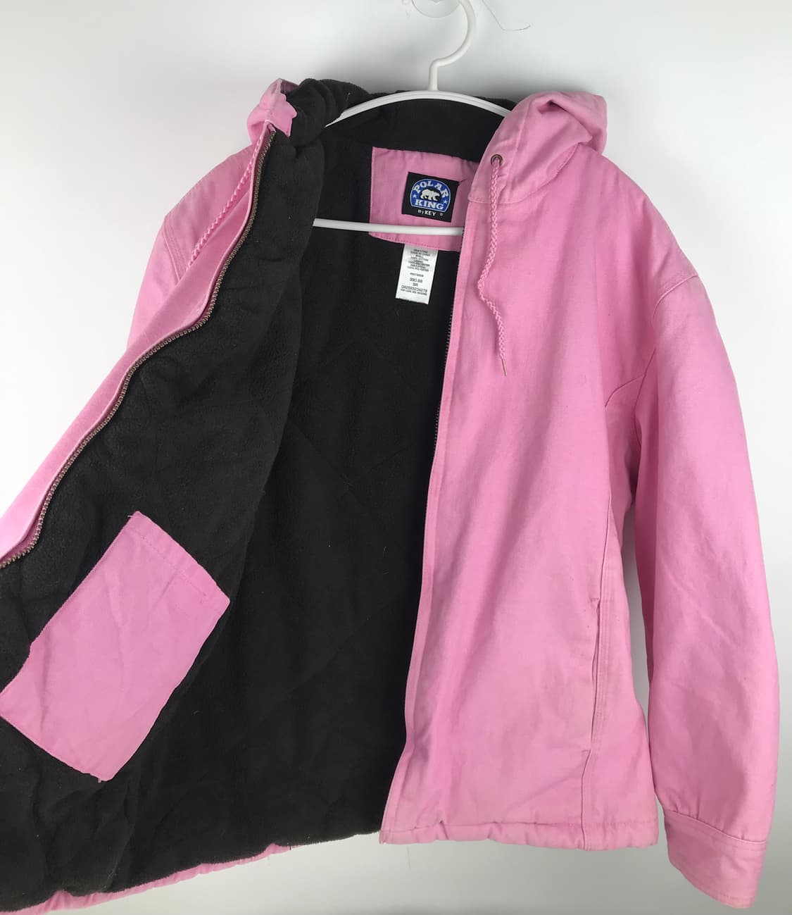 핑크 후드 워크자켓 후리스 후드집업 연핑크 딸기우유색 빈티지 대대장급점퍼 상품이미지1