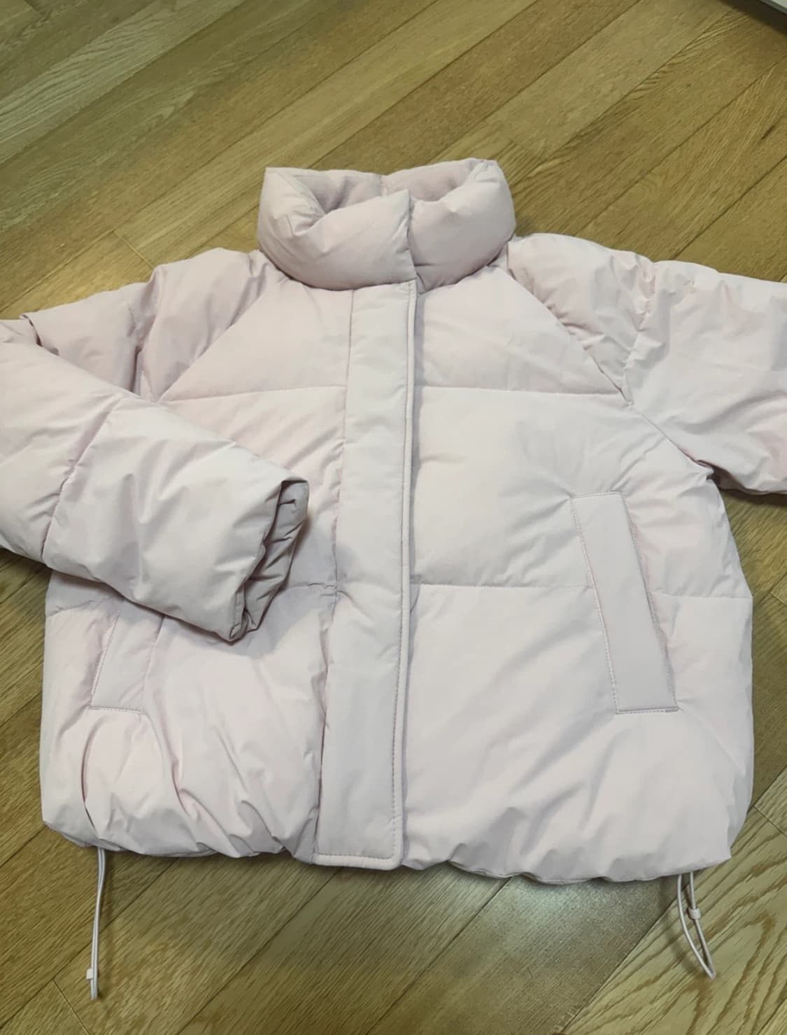 스파오 파스텔 푸퍼 숏패딩 핑크 상품이미지2