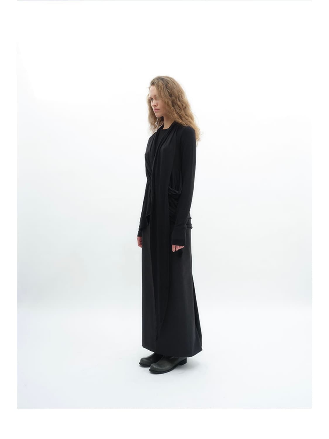 리포스 repos Wrap Jersey T-shirts (Black) 상품이미지2