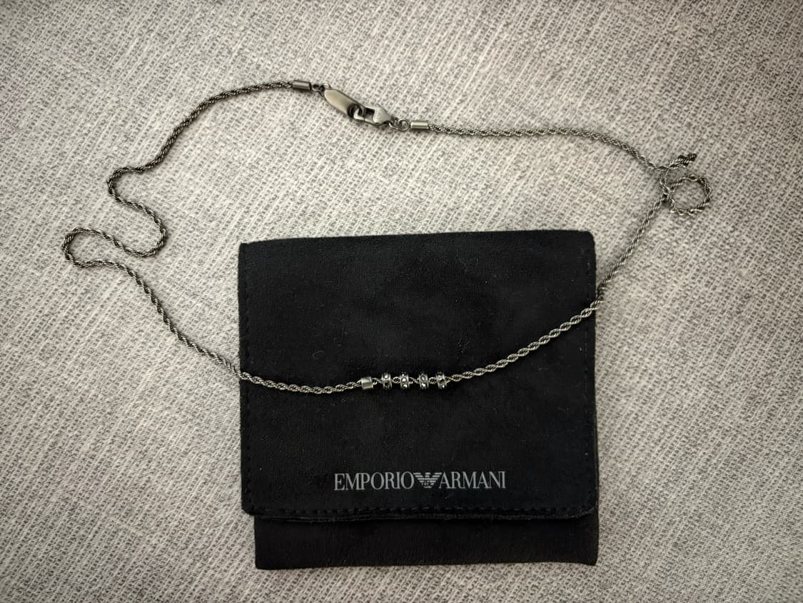엠포리오 아르마니 스틸 스테인리스 건메탈 목걸이 상품이미지3