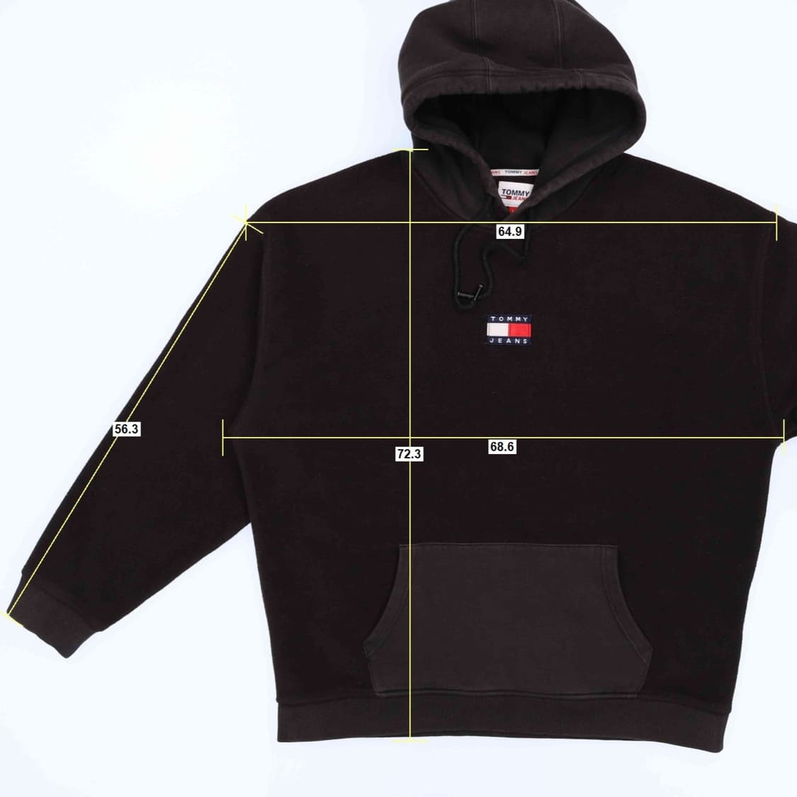 [L] 타미힐피거 진스 빈티지 센터로고 플리스 기모 후드티 3847 상품이미지10