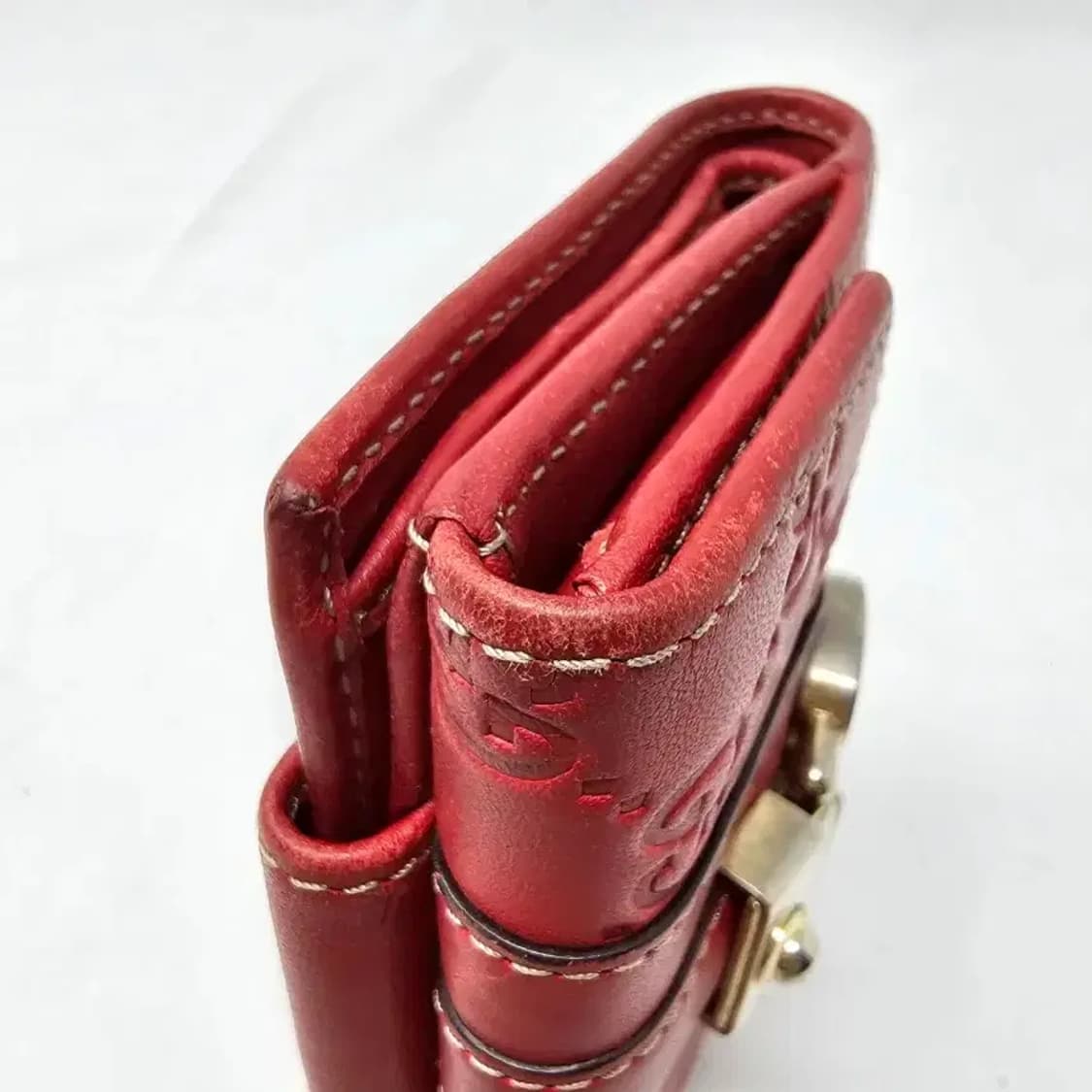 구찌 시마 하트 자물쇠 반지갑 레드 상품이미지7