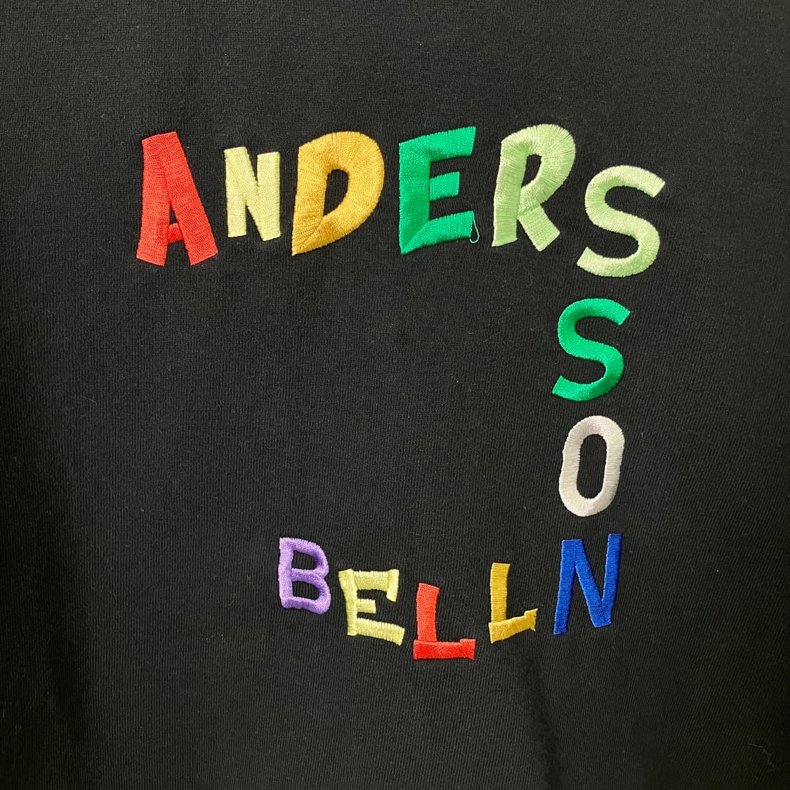 앤더슨벨 블랙 자수 로고 스웨트셔츠 S 상품이미지5
