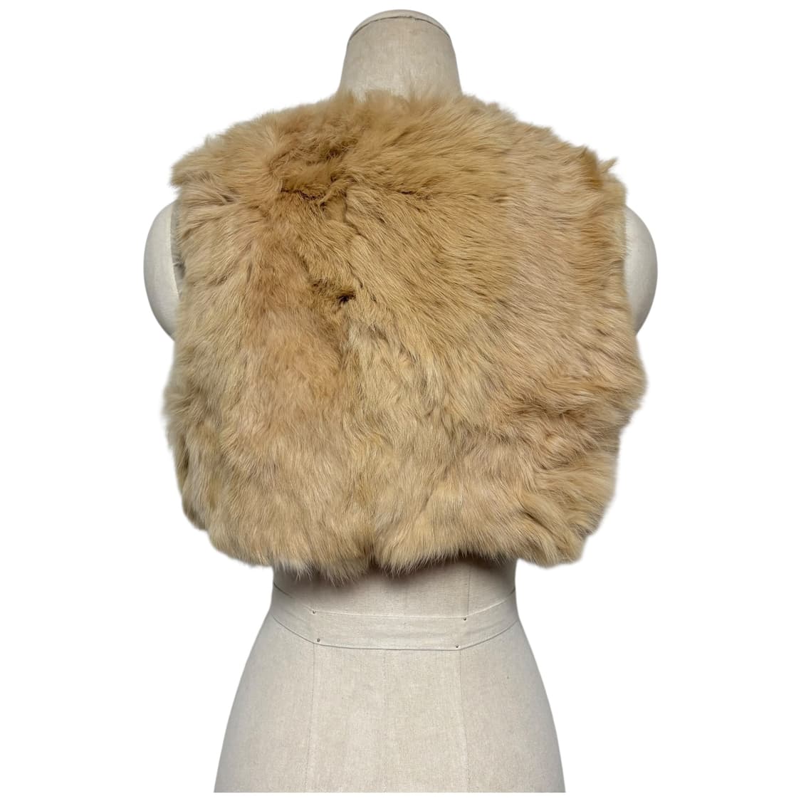 3748 브라운 토끼털 크롭 퍼조끼 퍼베스트 상품이미지3