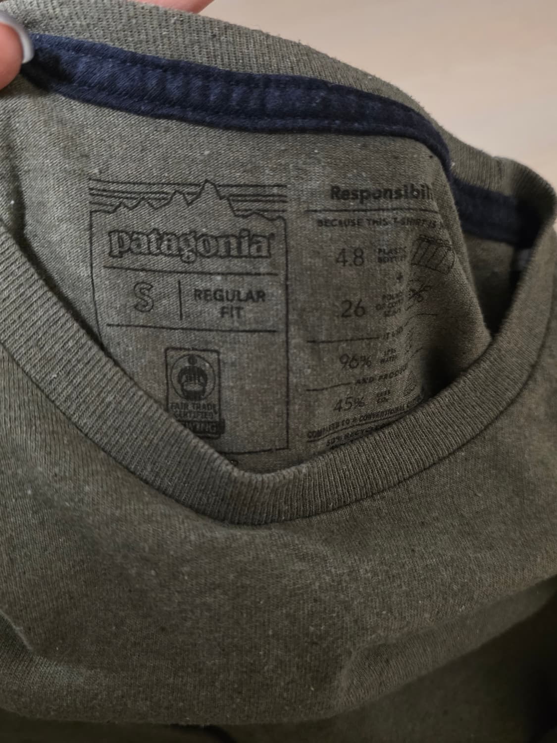 파타고니아 롱슬리브 카키 - S size 상품이미지2