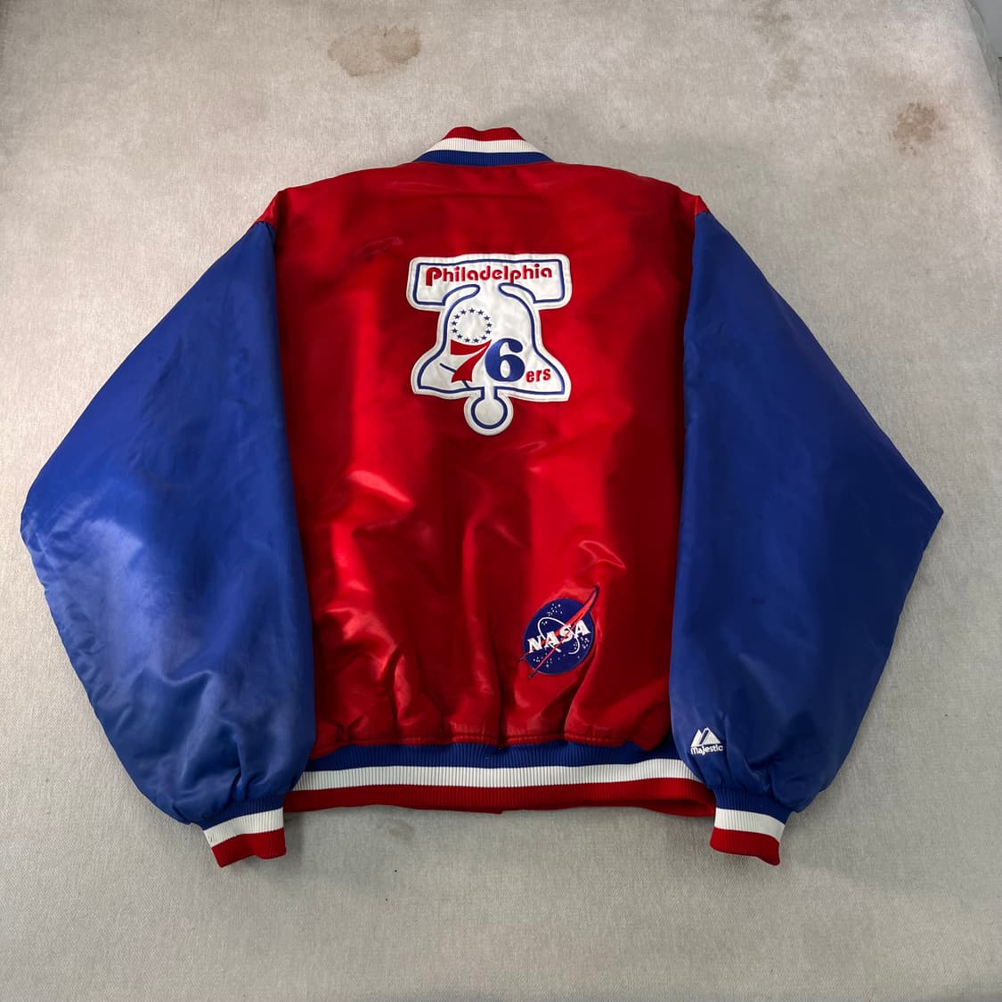 110 90s NBA Sixers 마제스틱 스타디움 자켓  상품이미지2