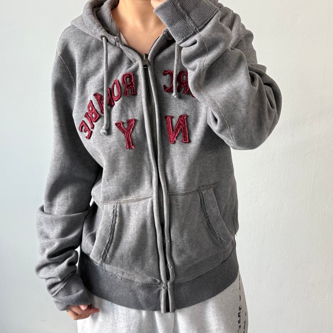 [XXL] 아베크롬비 그레이 후드집업 상품이미지1