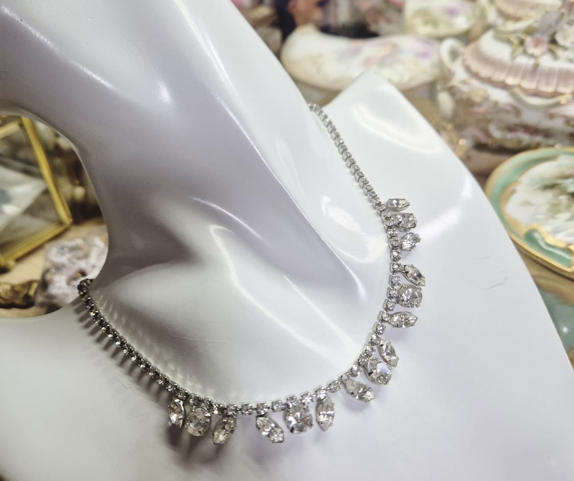 vintage) 1950s 빈티지 라인스톤 네크리스 상품이미지2