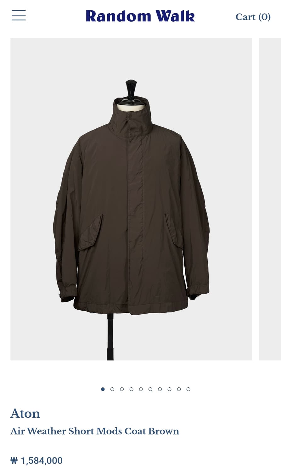 에이톤 모즈 코트 aton mods coat brown 25aw 상품이미지6