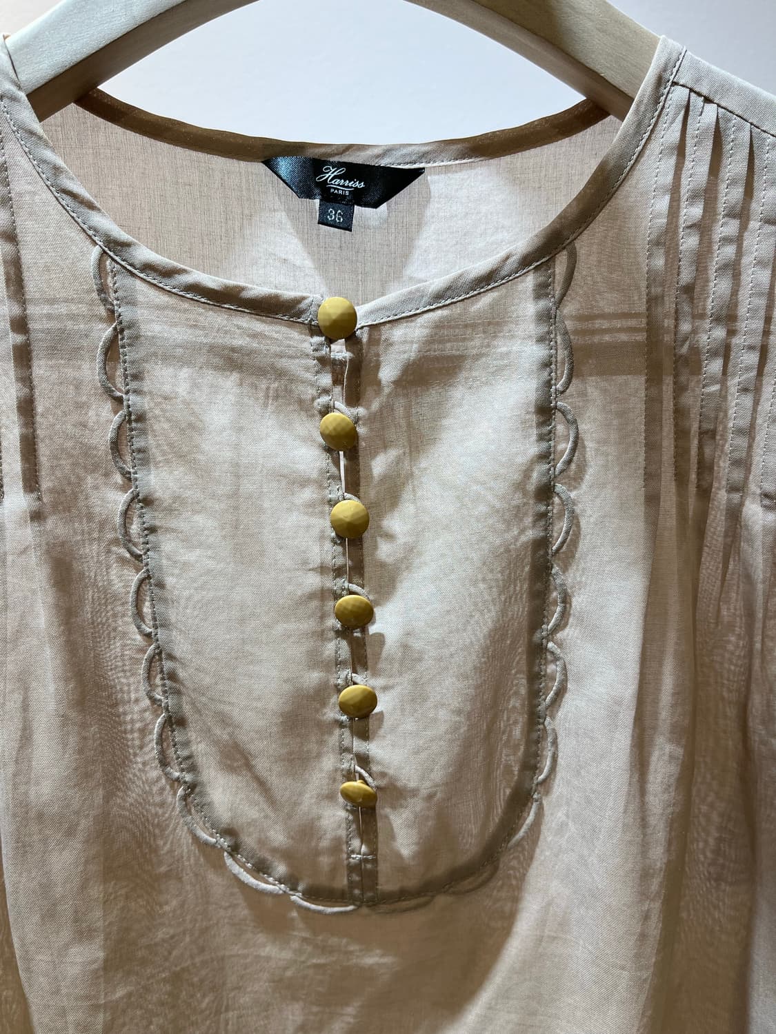 일본 면 오간자 블라우스 상품이미지3