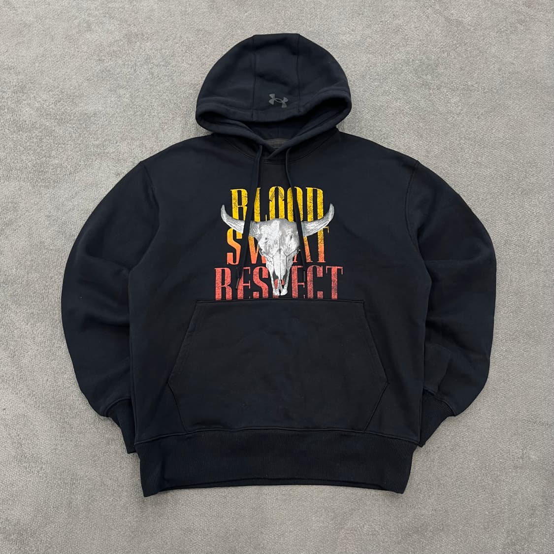 S 언더아머 블랙 프린팅 후드티 상품이미지1