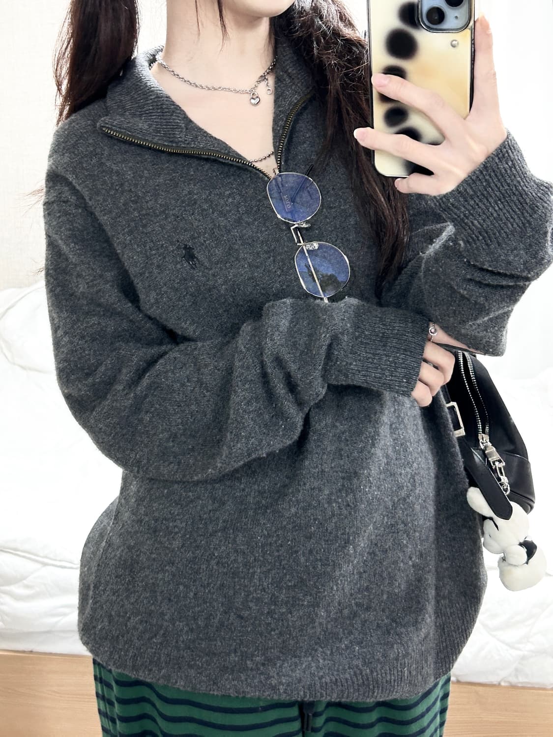 폴로 신형 차콜 반집업 울니트 상품이미지3