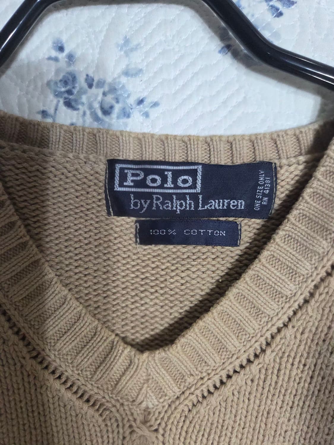 가슴100)폴로 랄프로렌 브이넥 니트 베스트 베이지 상품이미지2