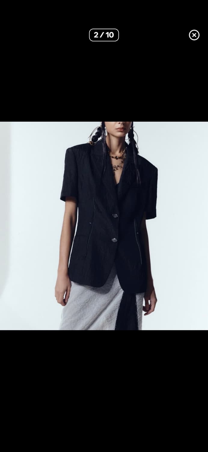 새상품) 앤더슨벨 Andersson Bell 크링클 숏 슬리브 블레이저 상품이미지3