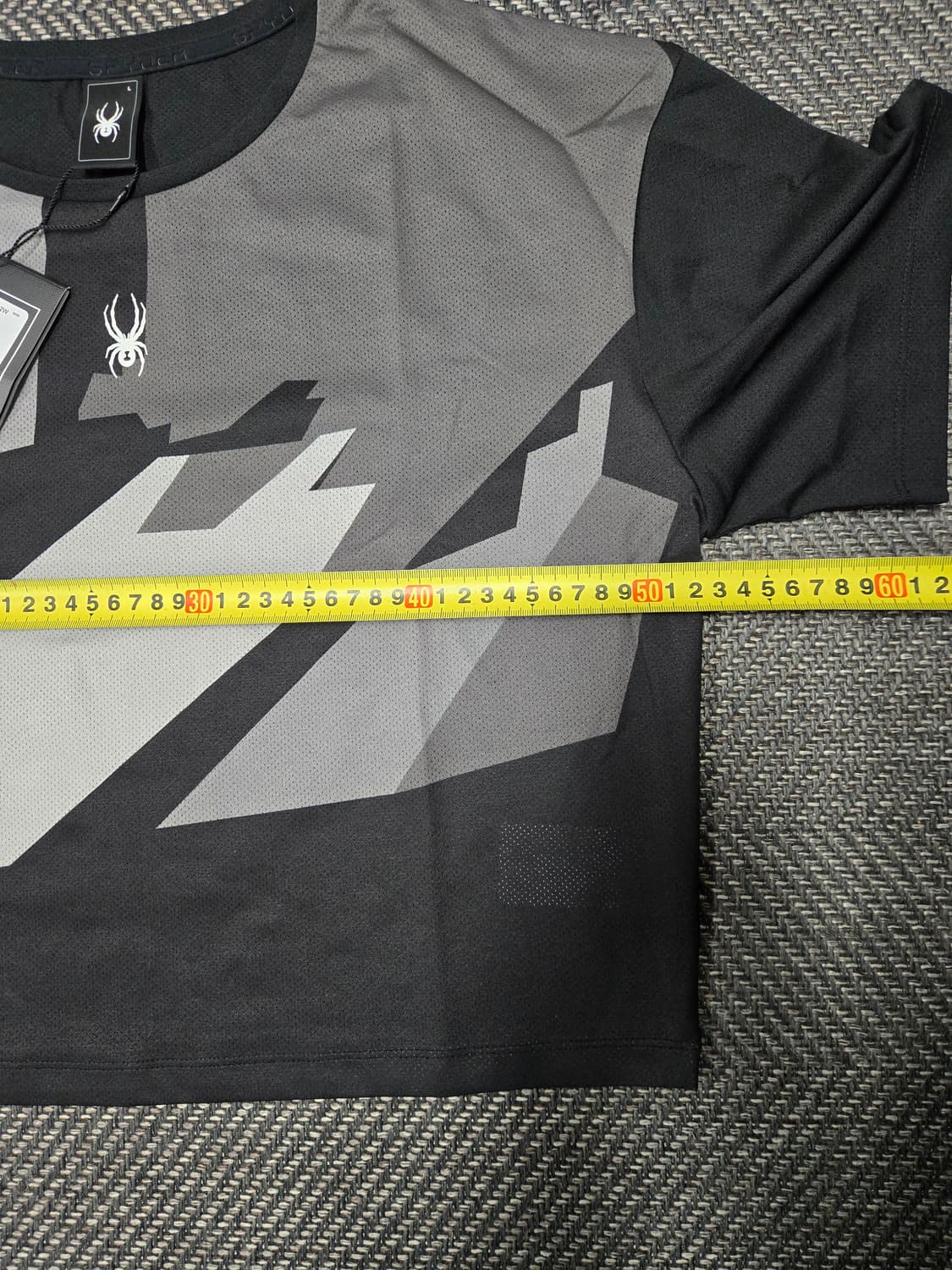 스파이더 크롭 반팔 티셔츠 블랙/그레이 상품이미지6