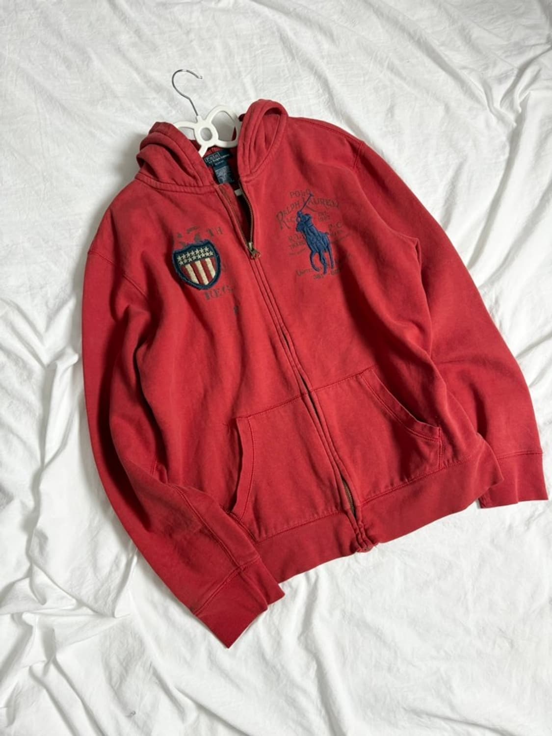 폴로 빅포니 레드 후드집업 상품이미지2