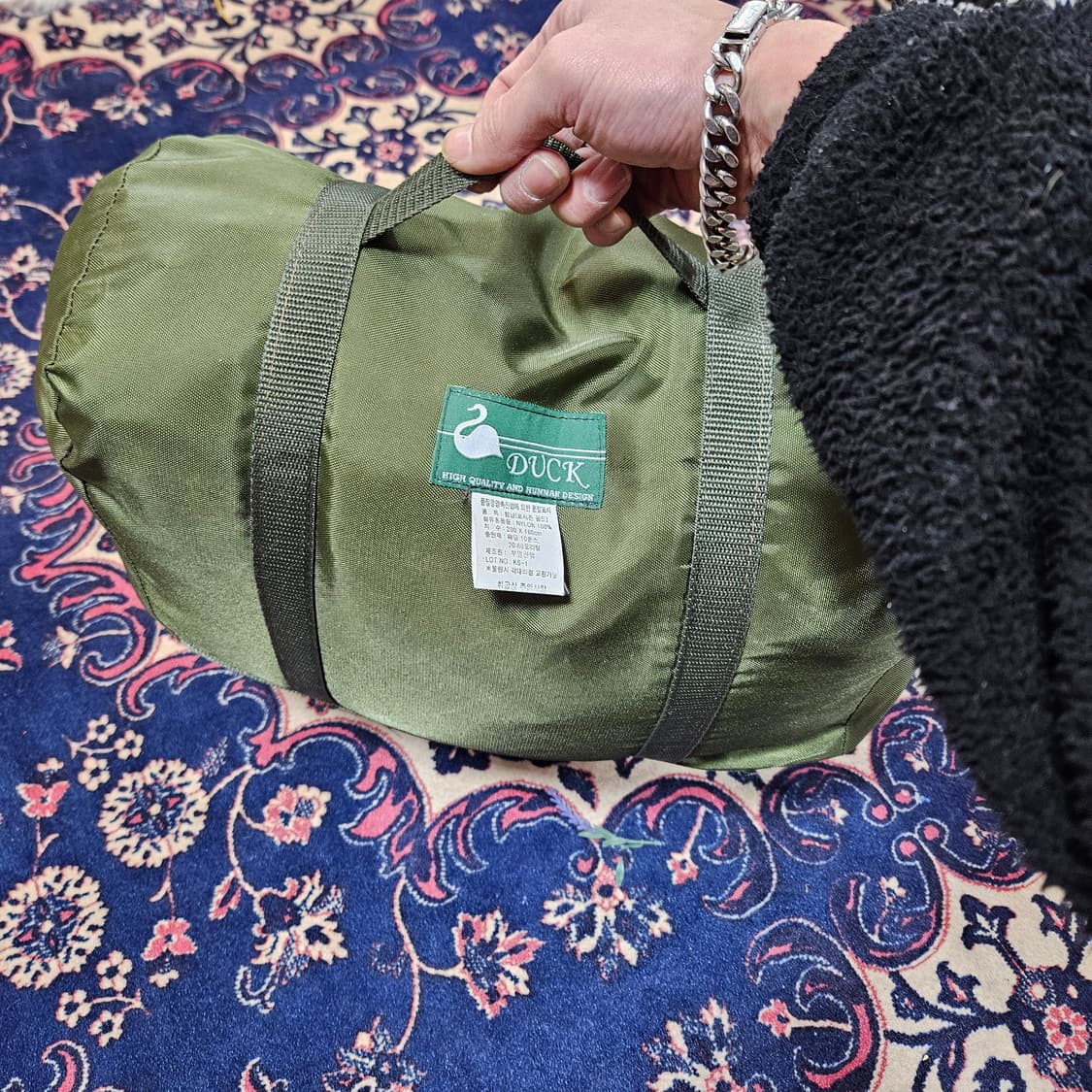 DUCK High Quality 오리털 밀리터리 카키 캠핑 침낭 상품이미지7