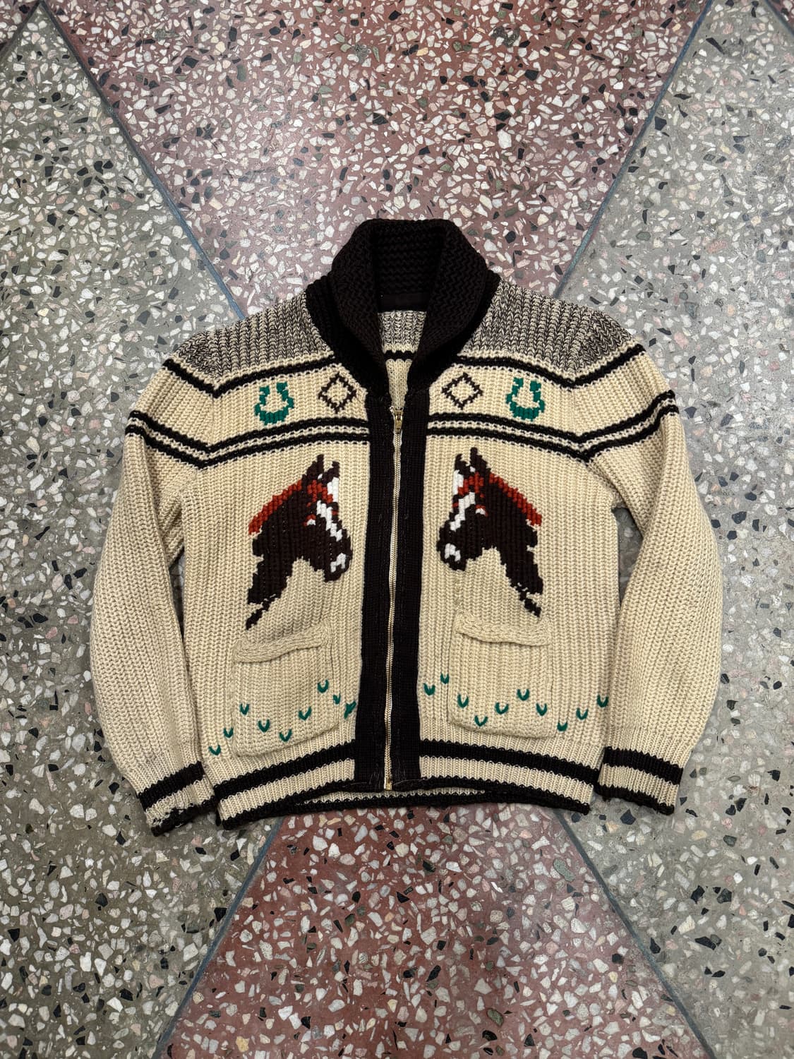 50s 웨스턴 코위찬 가디건 (M) 상품이미지1