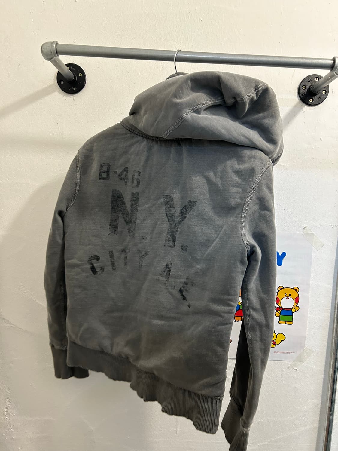 y2k 아메리칸 이글 그런지 집업 후드 자켓 헤비 스웻 상품이미지3